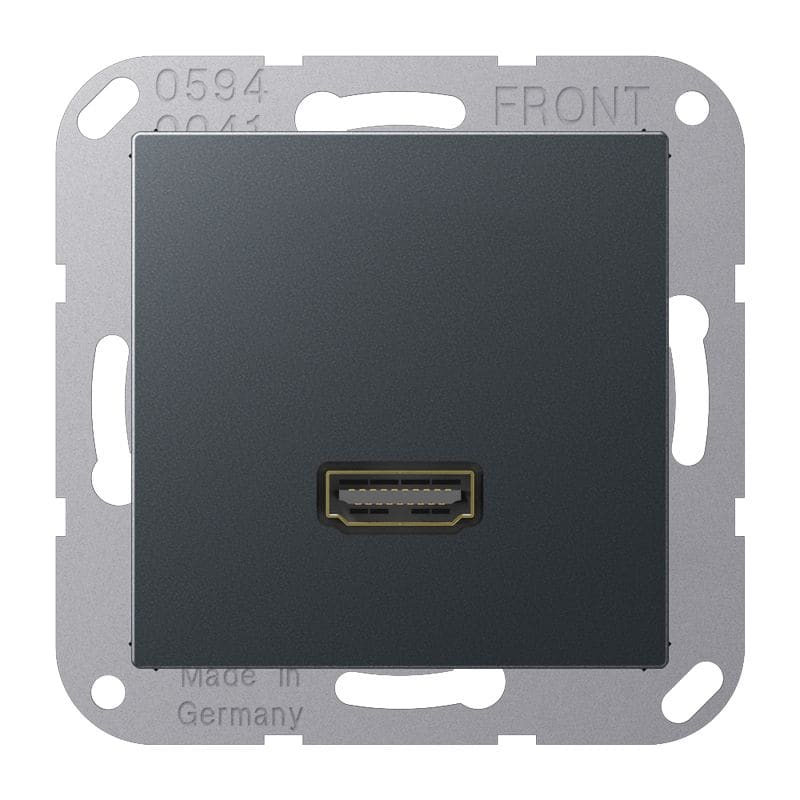 Jung - Connecteur Multimédia 1 x HDMI 2.0 / A 500 Anthracite