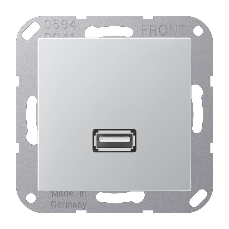 Jung - Connecteur Multimédia 1 x USB 2.0 2.0 / A 500 Aluminium