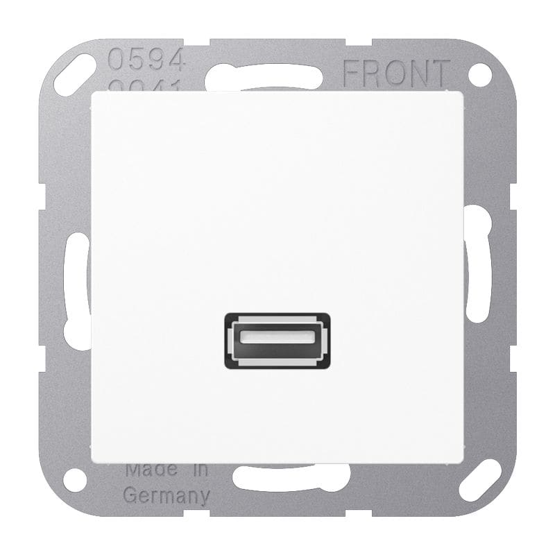 Jung - Connecteur Multimédia 1 x USB 2.0 2.0 / A 500 Blanc