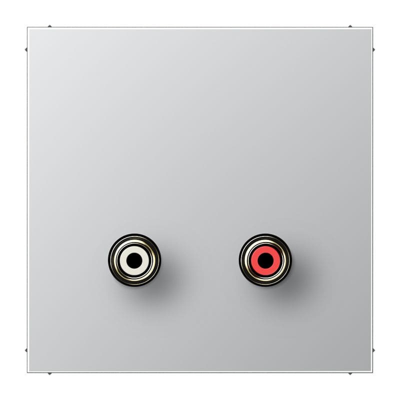 Jung - Connecteur Multimédia Chinch Audio / LS990 Aluminium