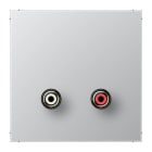 Jung - Connecteur Multimédia Chinch Audio / LS990 Aluminium