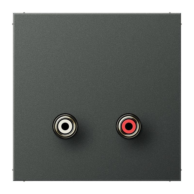 Jung - Connecteur Multimédia Chinch Audio / LS990 Titane Anthracite