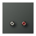 Jung - Connecteur Multimédia Chinch Audio / LS990 Titane Anthracite