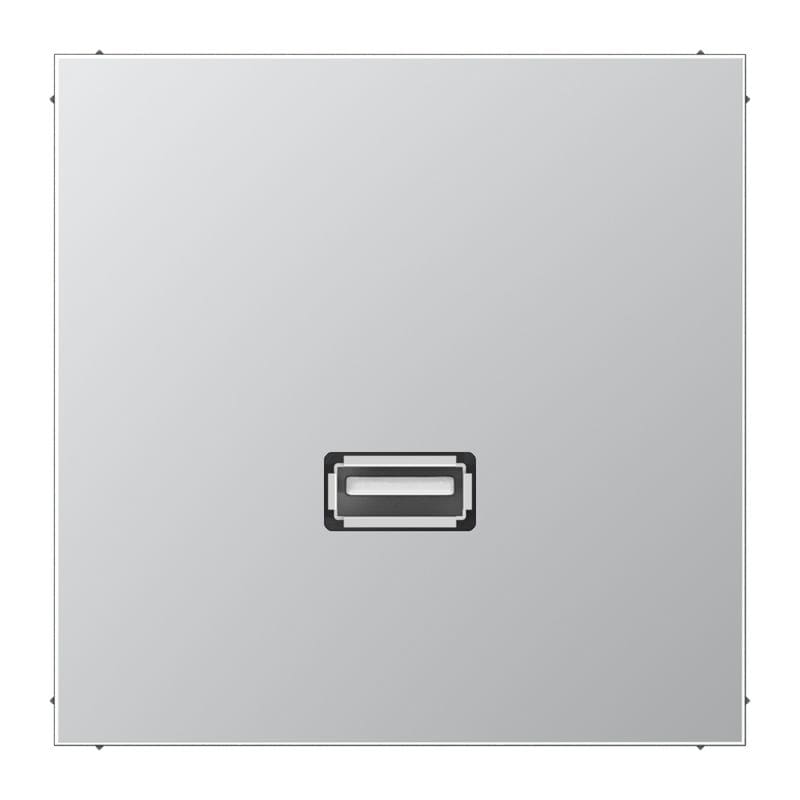 Jung - Connecteur Multimédia 1 x USB 2.0 / LS 990 Aluminium