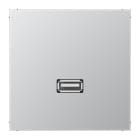 Jung - Connecteur Multimédia 1 x USB 2.0 / LS 990 Aluminium