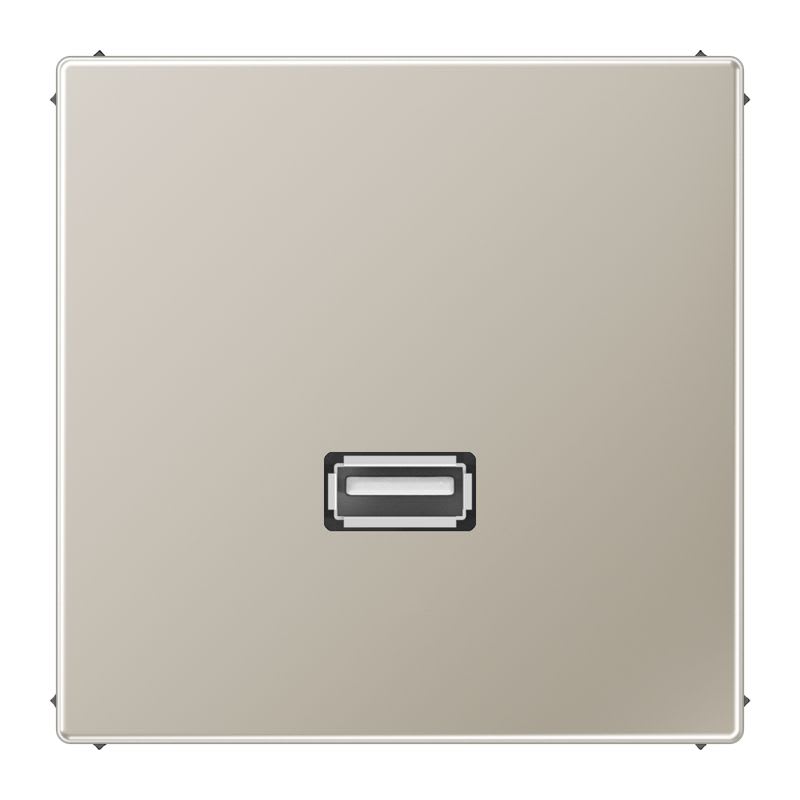 Jung - Connecteur Multimédia 1 x USB 2.0 / LS 990 Métal Inox