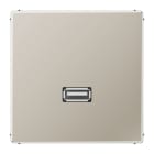 Jung - Connecteur Multimédia 1 x USB 2.0 / LS 990 Métal Inox