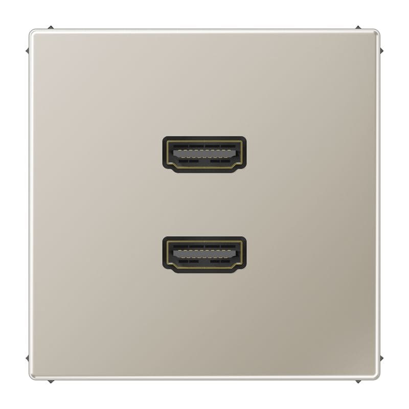 Jung - Connecteur Multimédia 2 x HDMI / LS 990 Métal Inox