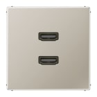 Jung - Connecteur Multimédia 2 x HDMI / LS 990 Métal Inox