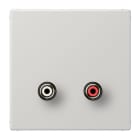 Jung - Connecteur Multimédia Chinch Audio / LS 990 Gris clair