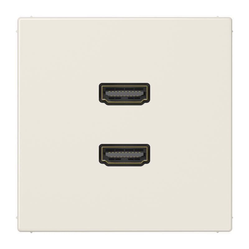 Jung - Connecteur Multimédia 2 x HDMI / LS 990 Ivoire