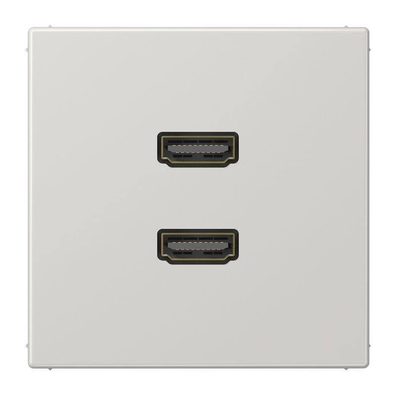Jung - Connecteur Multimédia 2 x HDMI / LS 990 Gris clair