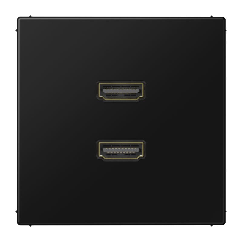 Jung - Connecteur Multimédia 2 x HDMI / LS 990 Noir