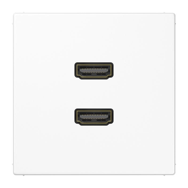 Jung - Connecteur Multimédia 2 x HDMI / LS 990 Blanc