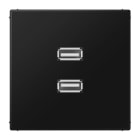 Jung - Connecteur Multimédia 2 x USB 2.0 / LS 990 Noir