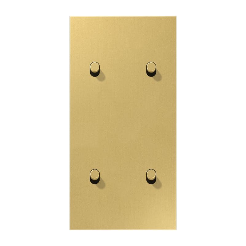 Jung - Enjoliveur 2 modules vertical avec 2 + 2 leviers Cylindre / LS 1912 Laiton doré