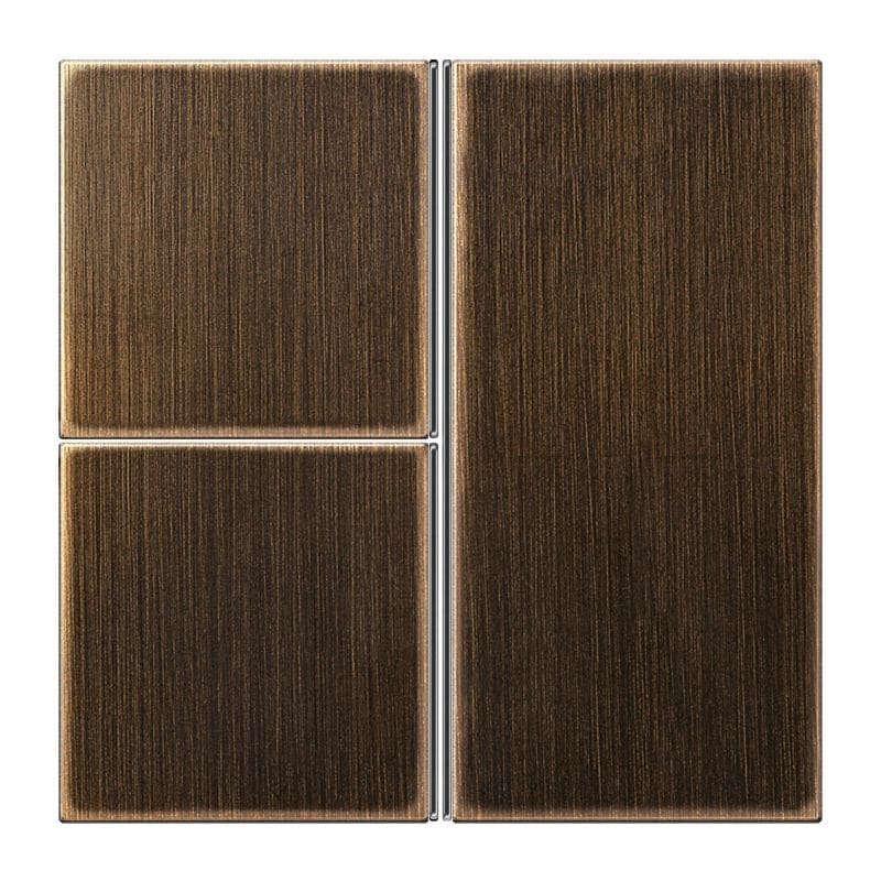 Jung - Kit touche complet 3 voies pour platine F40 / LS 990 Laiton ancien