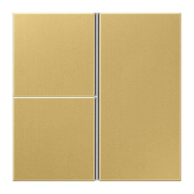 Jung - Kit touche complet 3 voies pour platine F40 / LS 990 Laiton doré