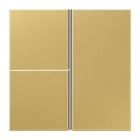 Jung - Kit touche complet 3 voies pour platine F40 / LS 990 Laiton doré