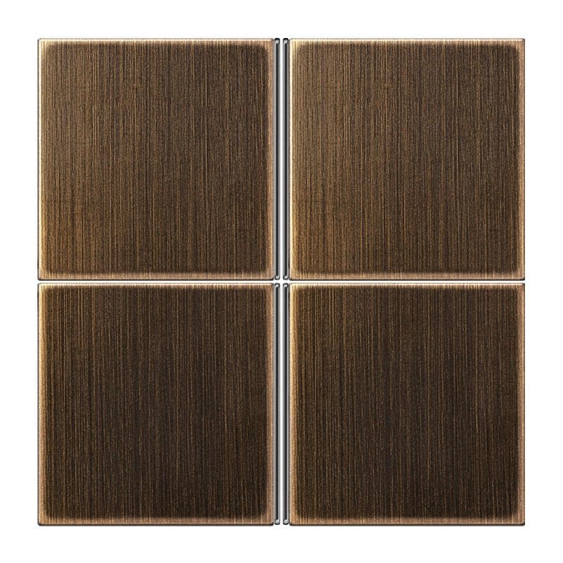 Jung - Kit touche complet 4 voies pour platine F40 / LS 990 Laiton ancien