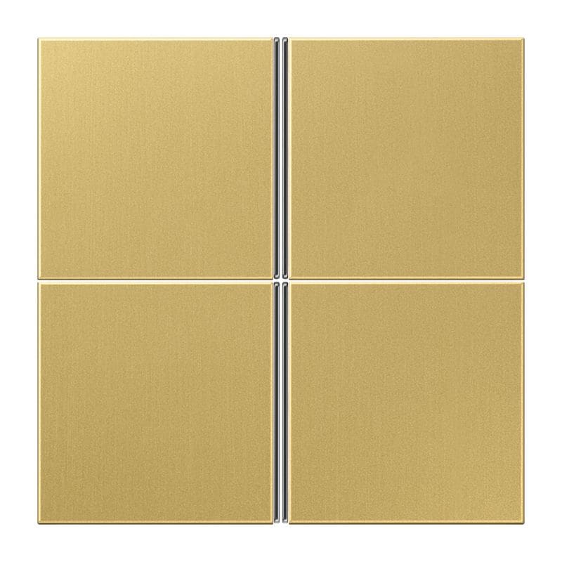 Jung - Kit touche complet 4 voies pour platine F40 / LS 990 Laiton doré