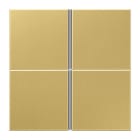 Jung - Kit touche complet 4 voies pour platine F40 / LS 990 Laiton doré