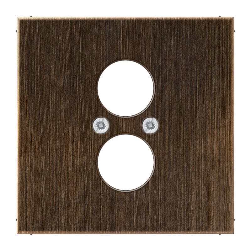 Jung - Enjoliveur pour 2 mini fiches 63WBT et LKP63RT/SW ou CIB63 / LS Laiton ancien