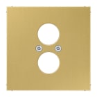 Jung - Enjoliveur pour 2 mini fiches 63WBT et LKP63RT/SW ou CIB63 / LS Laiton doré