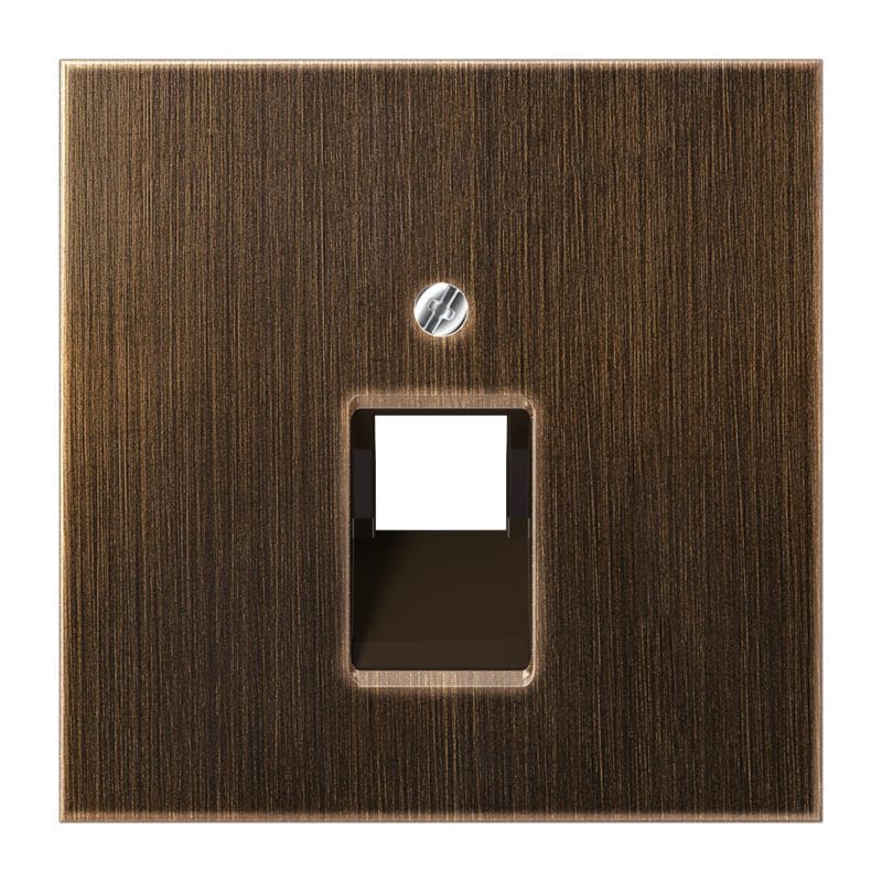 Jung - Enjoliveur pour prise RJ simple IAE/UAE / LS 990 Laiton ancien