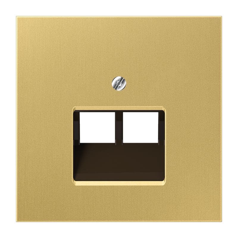 Jung - Enjoliveur pour prise RJ double IAE/UAE / LS 990 Laiton doré
