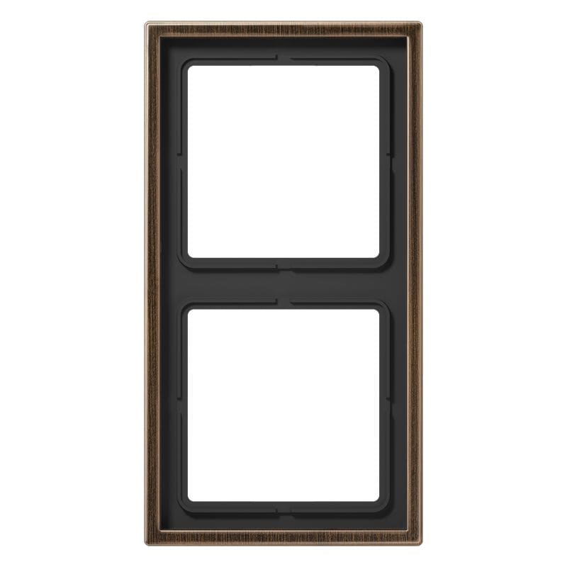 Jung - Cadre 2 postes / LS 990 Laiton ancien