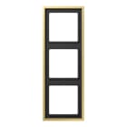 Jung - Cadre 3 postes / LS 990 Laiton doré