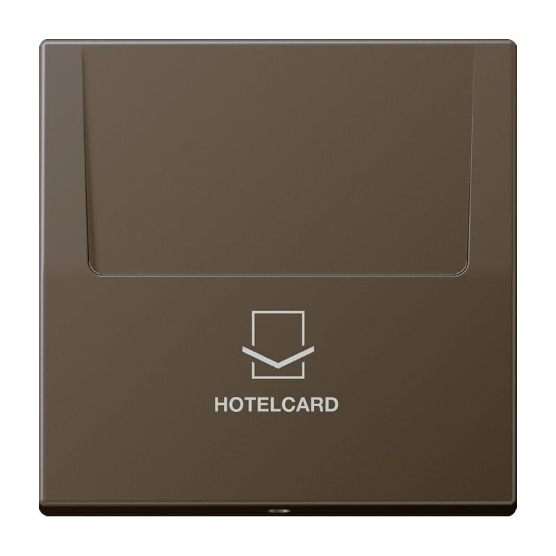 Jung - Enjoliveur Hotelcard pour mécanisme bouton poussoir / LS 990 Laiton ancien