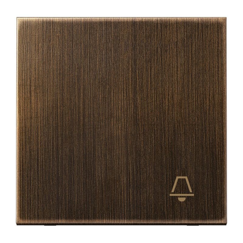 Jung - Enjoliveur avec symbole "sonnerie" / LS 990 Laiton ancien