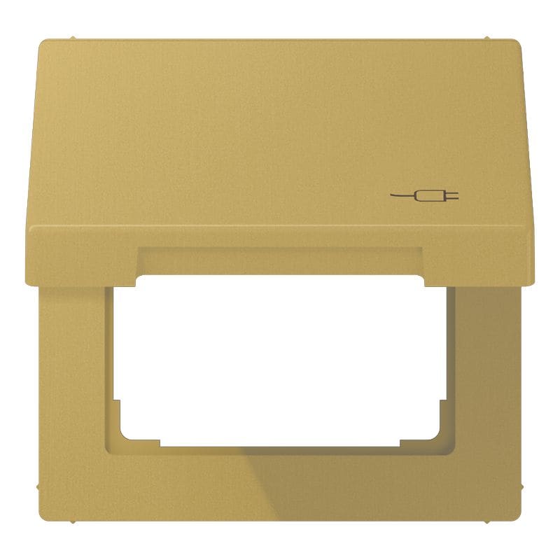 Jung - Enjoliveur couvercle symbole prise / LS 990 Laiton doré