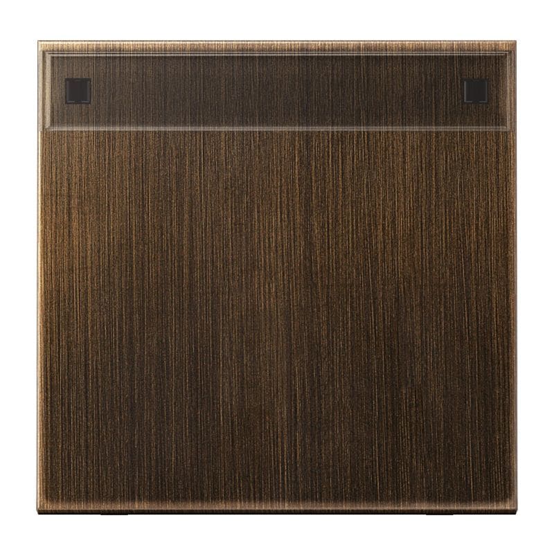 Jung - Enjoliveur simple touche porte étiquette / LS 990 Laiton ancien