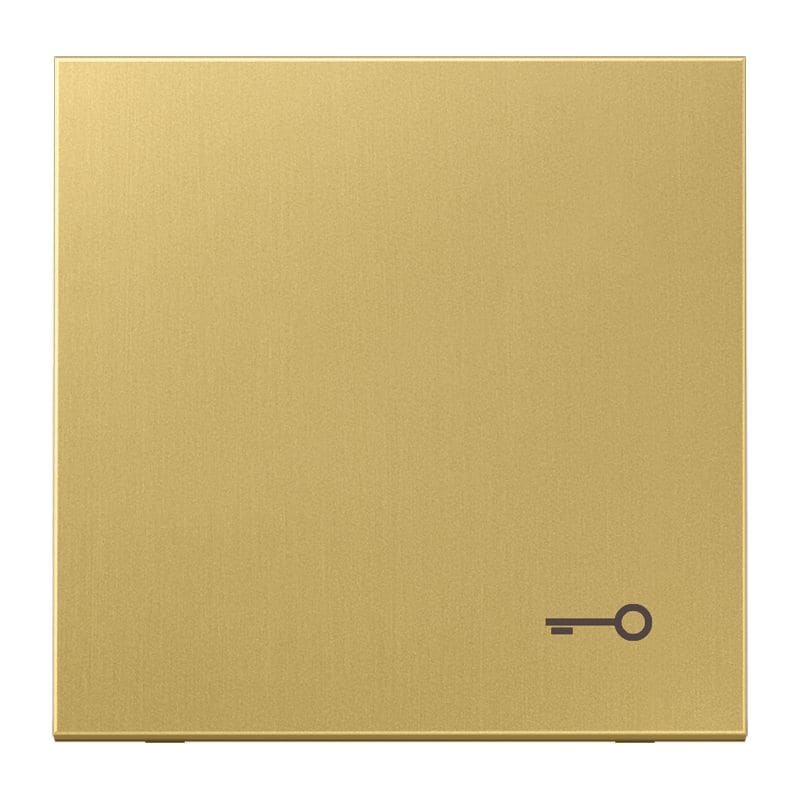 Jung - Enjoliveur simple doigt avec symbole "gâche" / LS 990 Laiton doré