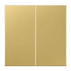 Jung - Enjoliveur double touche / LS 990 Laiton doré