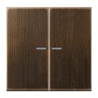 Jung - Enjoliveur double touche à voyant / LS 990 Laiton ancien