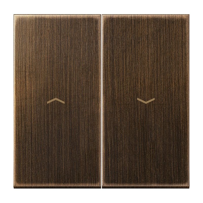 Jung - Enjoliveur double touche IN+BP VR-store / LS 990 Laiton ancien