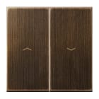 Jung - Enjoliveur double touche IN+BP VR-store / LS 990 Laiton ancien