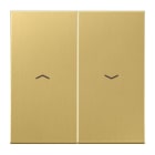 Jung - Enjoliveur double touche IN+BP VR-store / LS 990 Laiton doré
