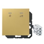 Jung - Enjoliveur Hôtel, poste extérieur 230 V / LS 990 Laiton doré