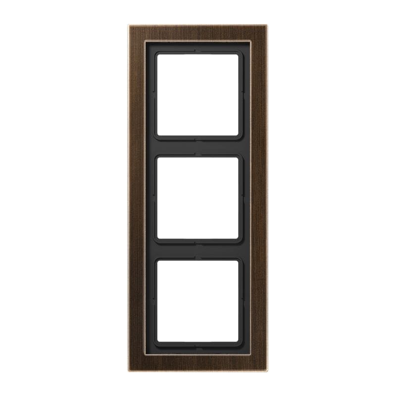 Jung - Cadre 3 postes LS Design / Laiton ancien