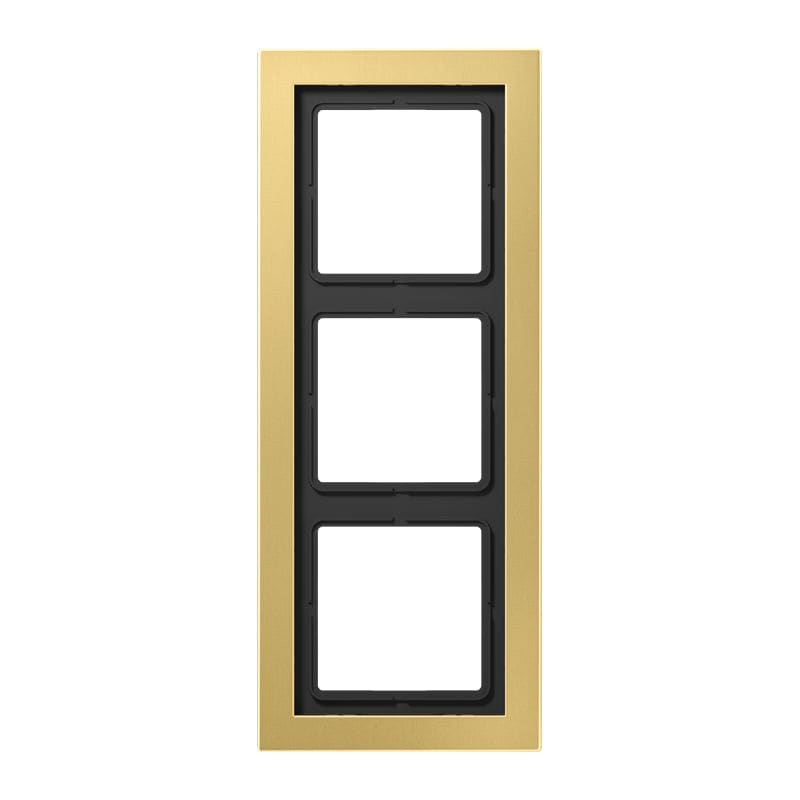 Jung - Cadre 3 postes LS Design / Laiton doré