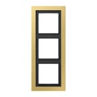 Jung - Cadre 3 postes LS Design / Laiton doré