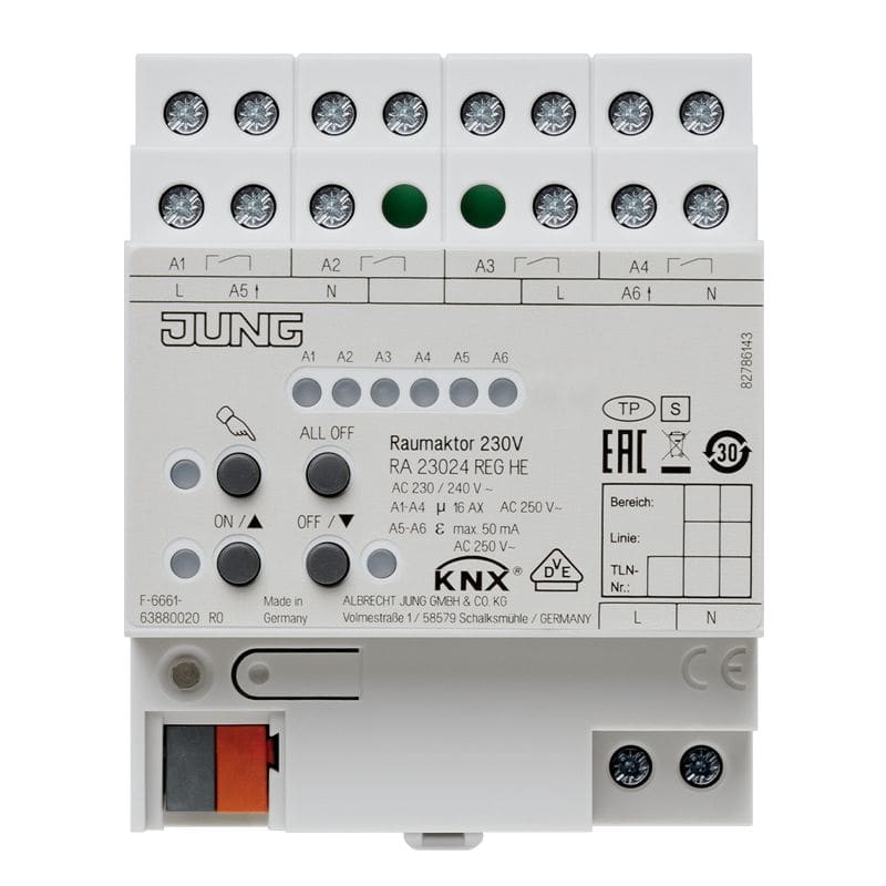 Jung - Actioneur Multiroom 6 voies 110-230 V KNX / Modulaire