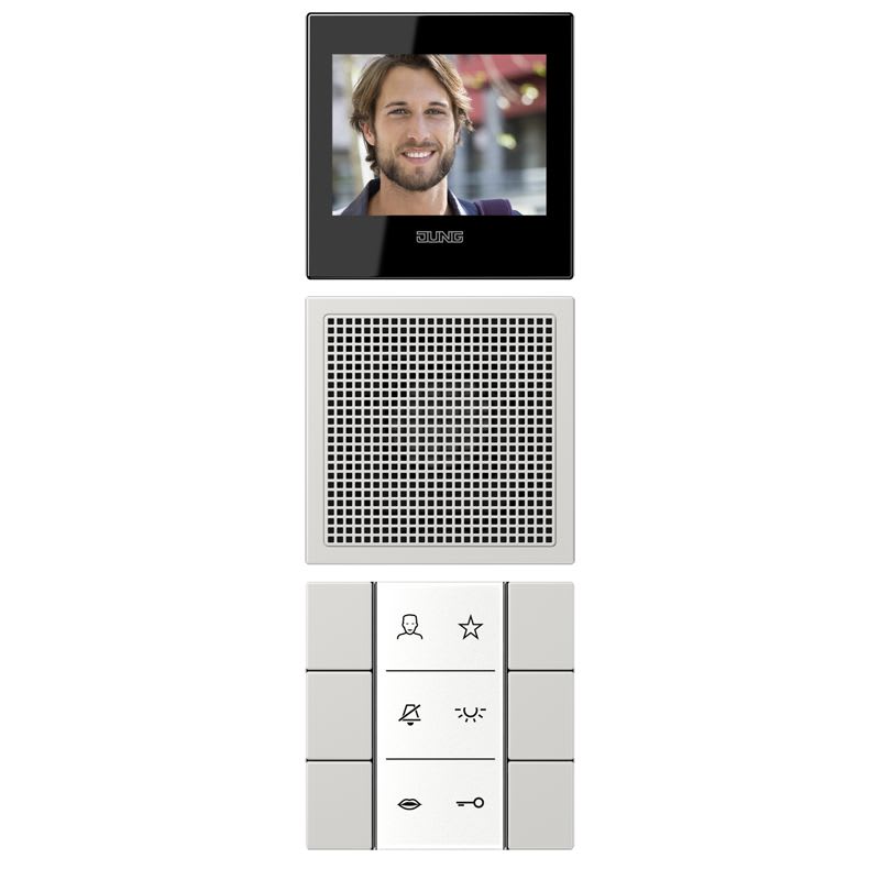 Jung - Station intérieure Vidéo / LS 990 Gris clair