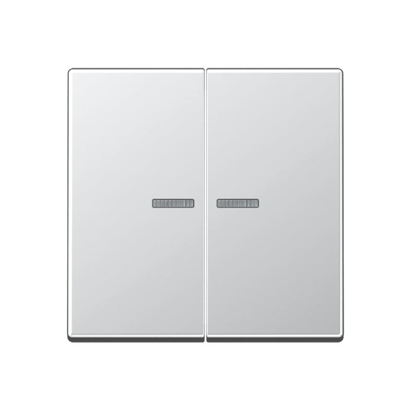 Jung - Enjo double touche à voyant pour méca BP-BCU F10 A10xxxST / A 500 Aluminium