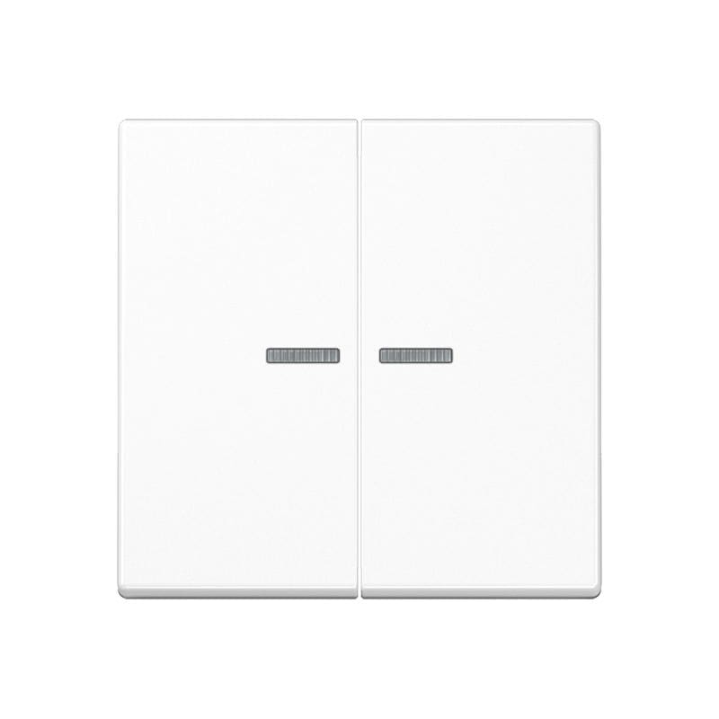 Jung - Enjo double touche à voyant pour mécanisme BP-BCU F10 A10xxxST / A 500 Blanc